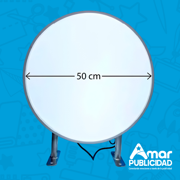 Anuncio Luminoso Circular Doble Cara Luz Led 3d