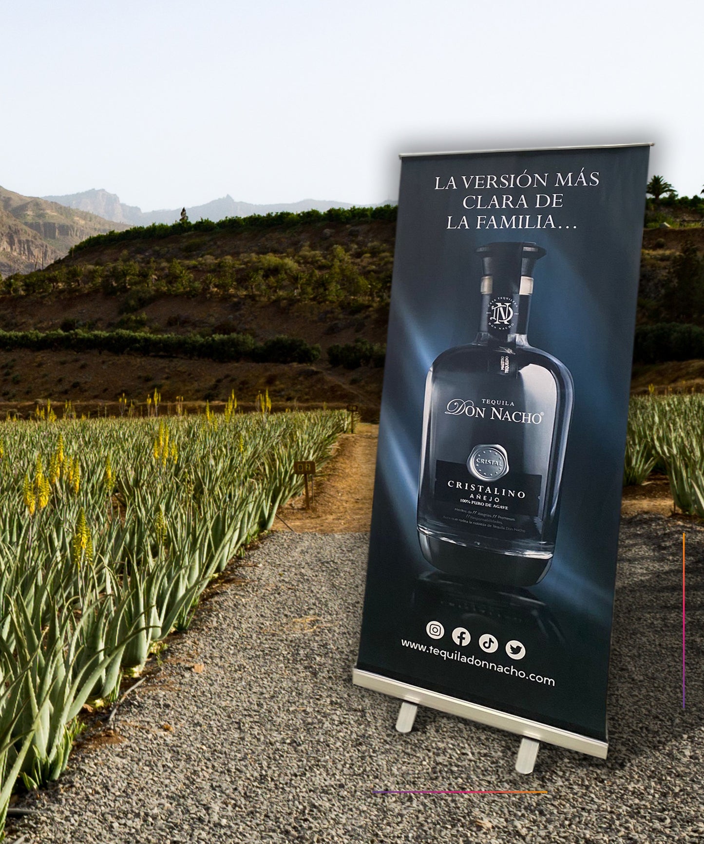 Roll Up Banner 80 X 2 Mts En Tela Sublimada. Enrollable