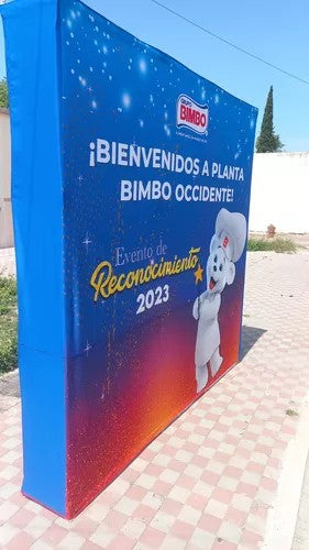 Muro Publicitario Pared Grafica Reforzada con Tela Sublimada
