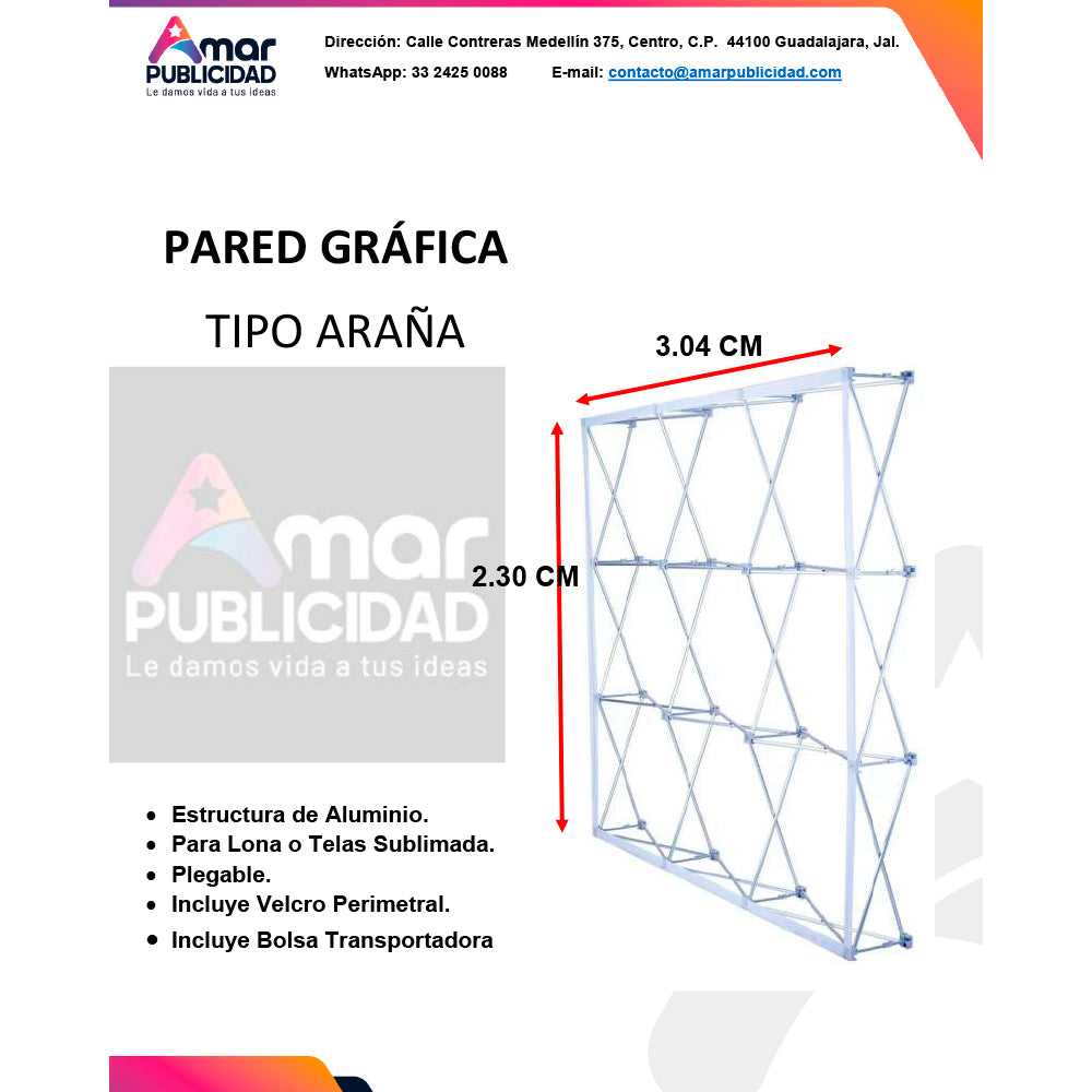 Muro Publicitario Pared Grafica Reforzada Sin Tela