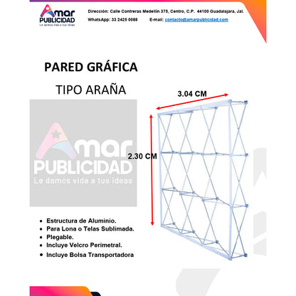 Muro Publicitario Pared Grafica Reforzada Sin Tela