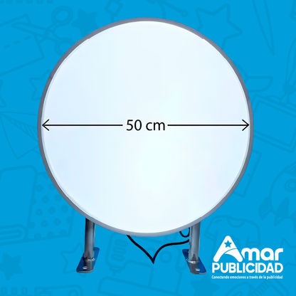 Anuncio Luminoso Circular Doble Cara  Luz Led 3d