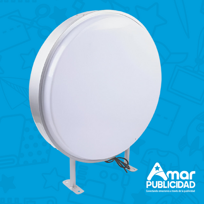 Anuncio Luminoso Circular Doble Cara  Luz Led 3d