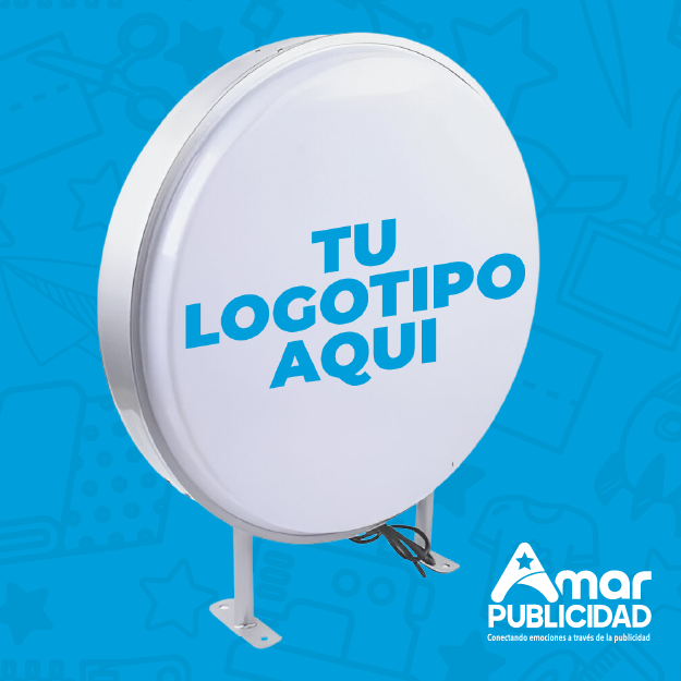 Anuncio Luminoso Circular Doble Cara  Luz Led 3d