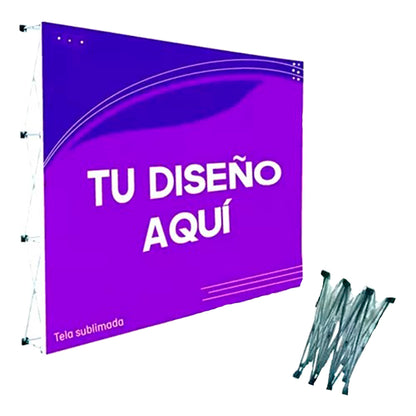 Muro Publicitario Pared Grafica Reforzada con Tela Sublimada