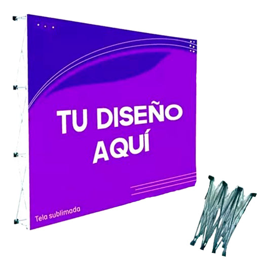 Muro Publicitario Pared Grafica Reforzada con Tela Sublimada