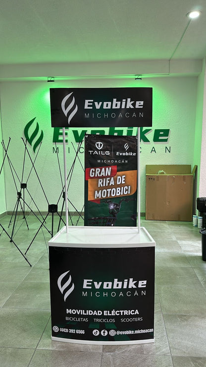 Demo Stand Con 4 Impresiones Vinil Publicitario Módulo