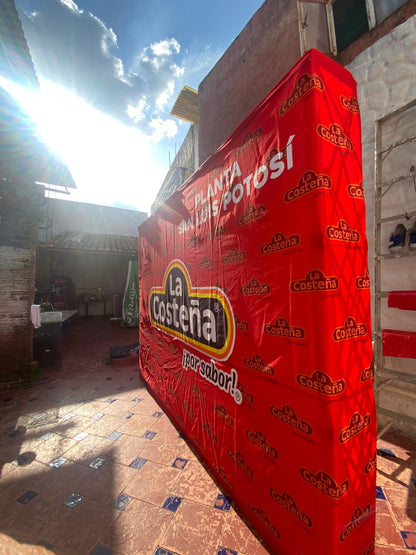 Muro Publicitario Pared Grafica Reforzada con Tela Sublimada
